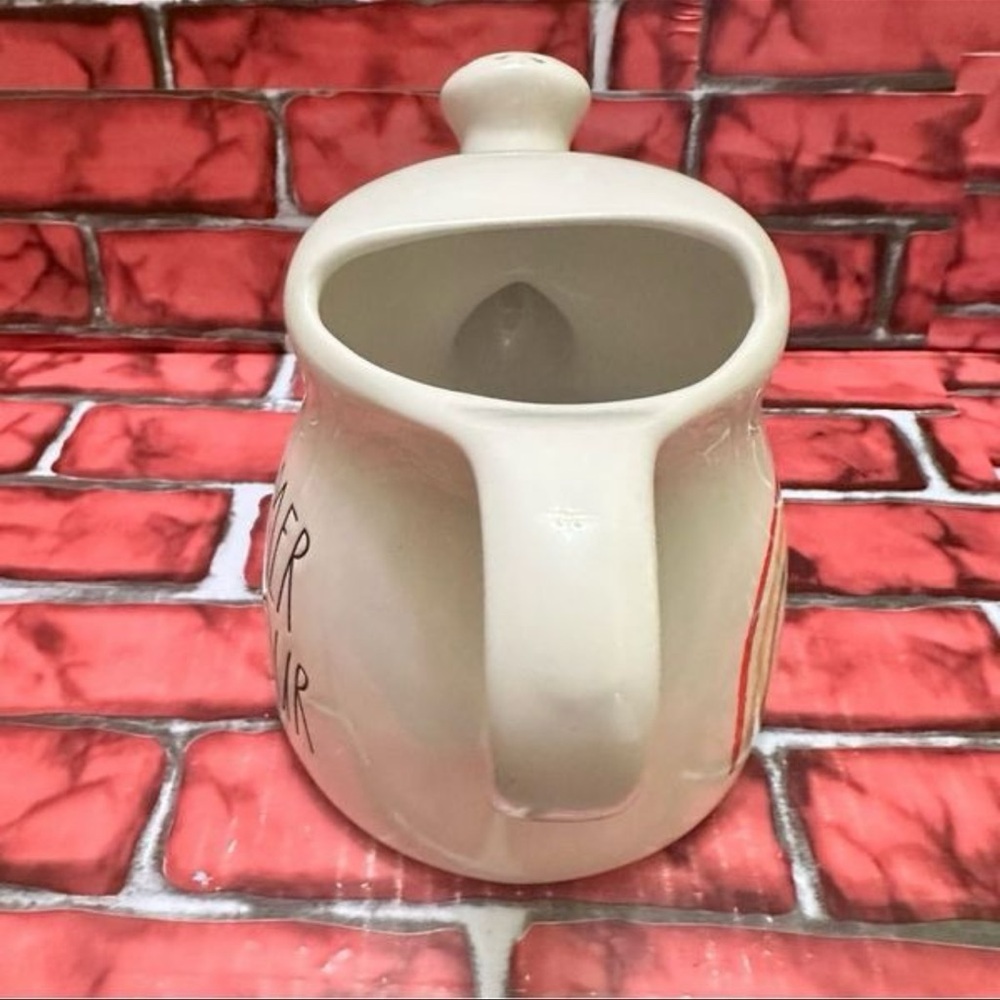 Rae Dunn SUMMER DOWNPOUR cream ceramic watering can - Picture 6 of 9